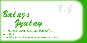 balazs gyulay business card